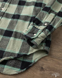 3sixteen Brushed Winter Madras Shirt - Celeste Green/Black
