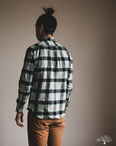 3sixteen Brushed Winter Madras Shirt - Celeste Green/Black
