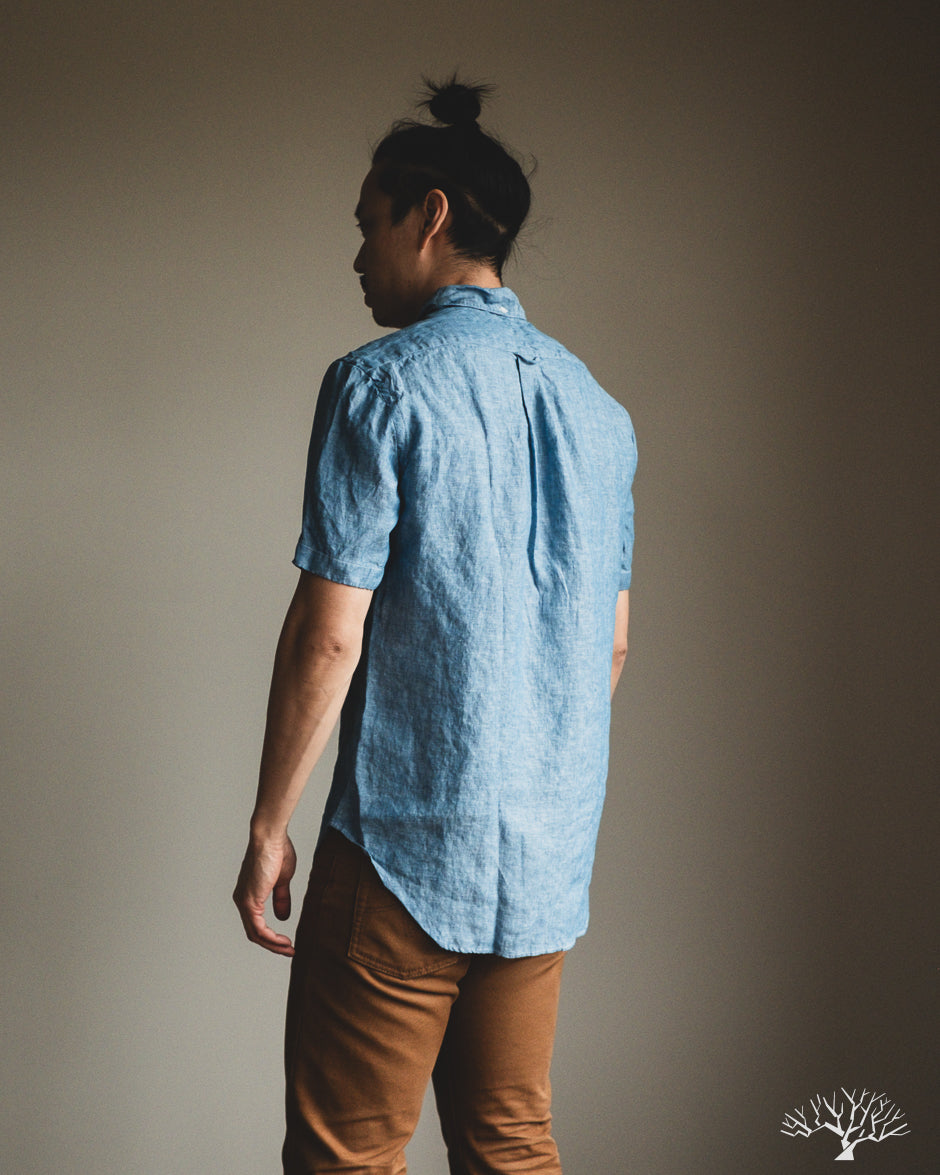 Gitman Vintage Blue Chambray Linen Shirt