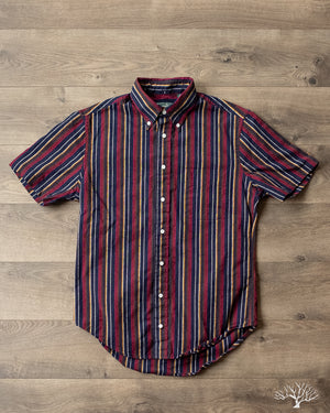 Gitman Vintage Indigo Deadstock Japanese Cabana Stripe Short-Sleeve Shirt