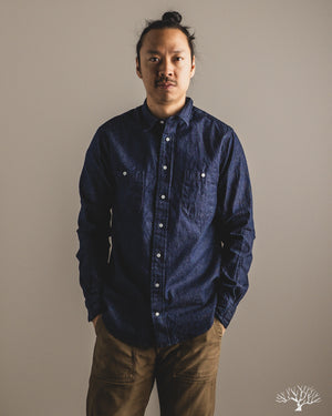 argue 6,5oz vintage denim shirtシャツデニム KAMIYA 24-25AW Western Denim Shirt Casual Coordination -FASCINATE