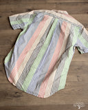 Gitman Vintage Multi-Stripe Cabana Stripe Seersucker Short-Sleeve Shirt