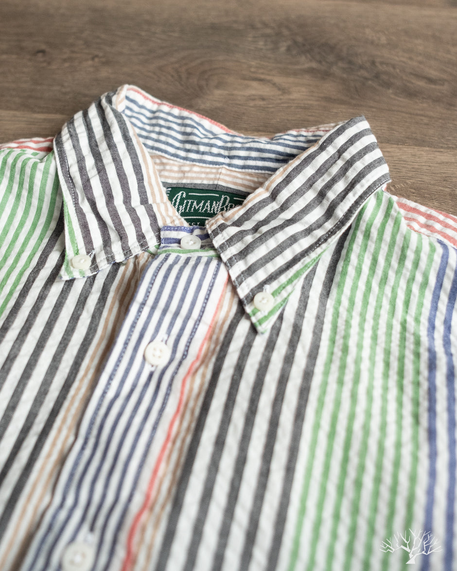 Gitman Vintage Multi-Stripe Cabana Stripe Seersucker Long-Sleeve Shirt