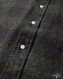 Gitman Vintage Navy Cotton Tweed Check Shirt