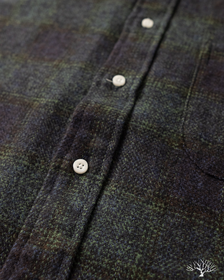 Gitman Vintage Navy Cotton Tweed Check Shirt
