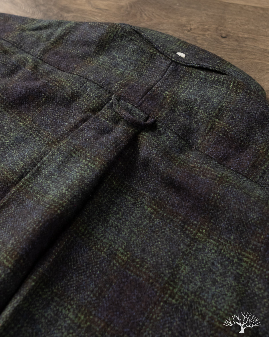 Gitman Vintage Navy Cotton Tweed Check Shirt
