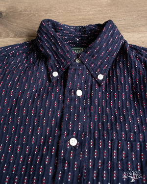 Gitman Vintage Navy Deadstock Japanese Dobby Short-Sleeve Shirt