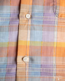 Gitman Vintage Orange Cotton Linen Ghost Weave Camp Shirt
