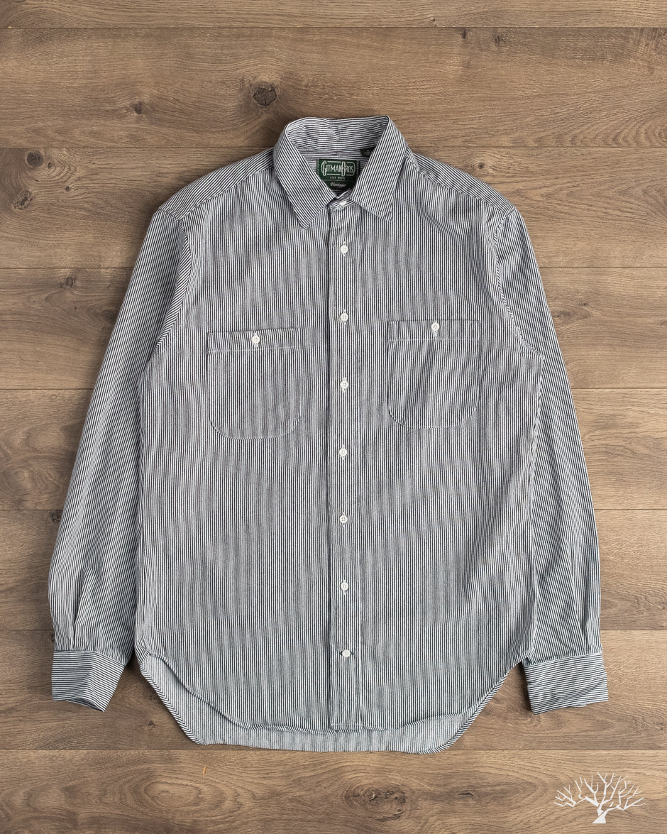Gitman Vintage Railroad Stripe Denim Work Shirt