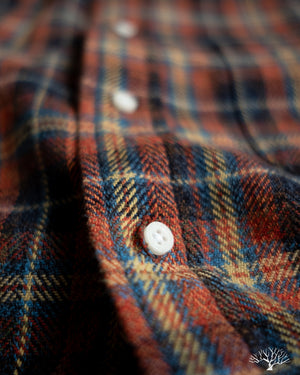 Gitman Vintage Red Cotton Tweed Check Shirt