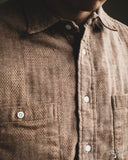 Gitman Vintage Tan Brushed Tonal Patchwork Shirt