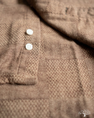 Gitman Vintage Tan Brushed Tonal Patchwork Shirt