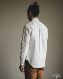 Gitman Vintage Japanese Striped Oxford - White