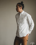 Gitman Vintage Japanese Striped Oxford - White