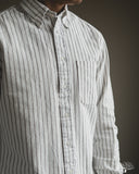 Gitman Vintage Japanese Striped Oxford - White