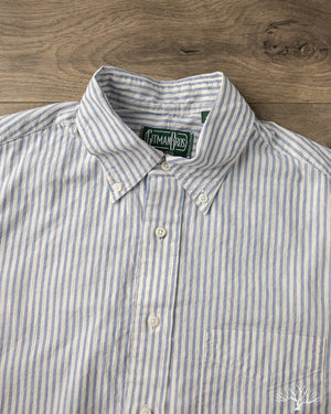 Gitman Vintage - Japanese Organic Cotton Dobby Stripe Short Sleeve