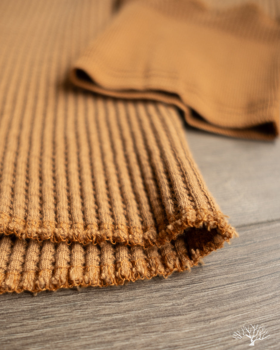 Homespun Knitwear Long Sleeve Thermal Crew - Bronze