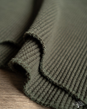 Homespun Knitwear Long Sleeve Thermal Crew - Dark Forest