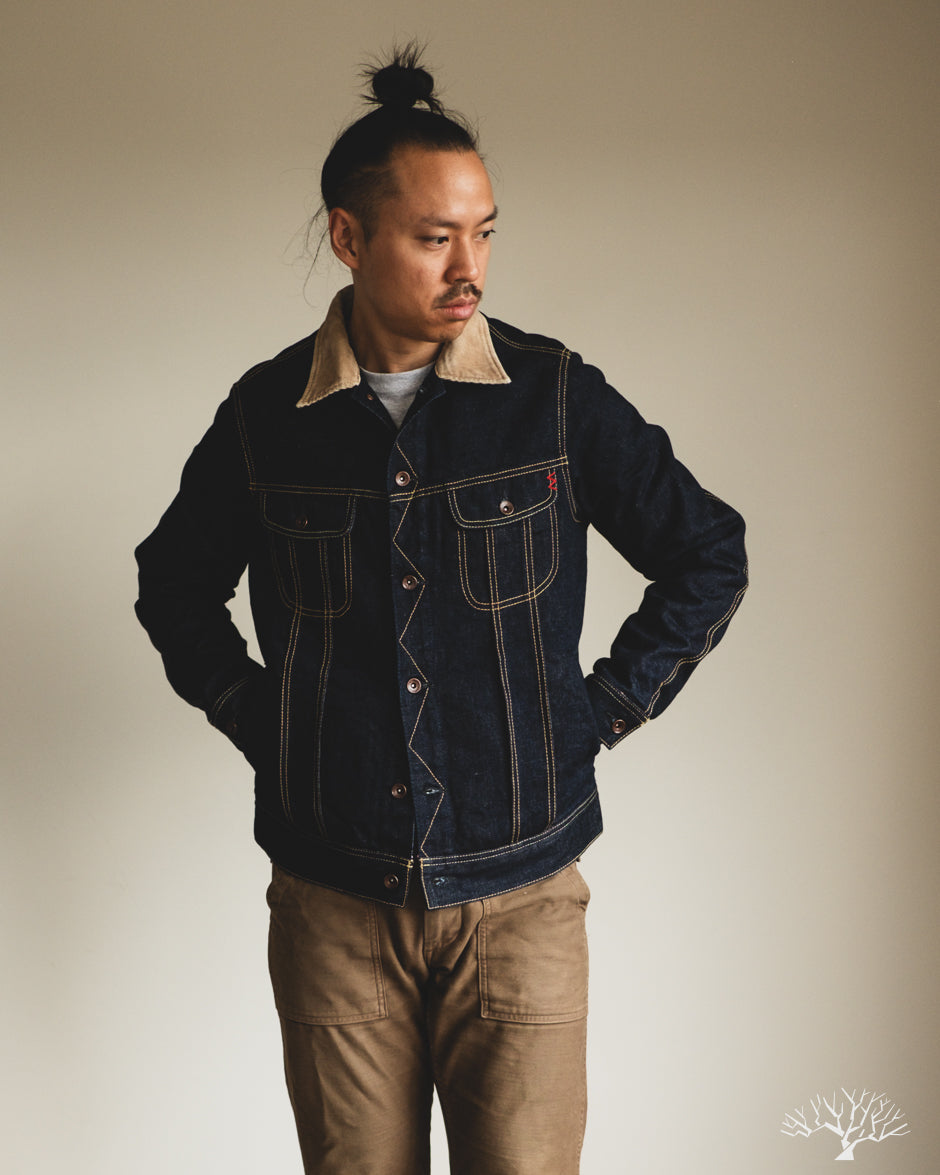 IH-101J-SR - 18oz Selvedge Denim Storm Rider Jacket - Indigo