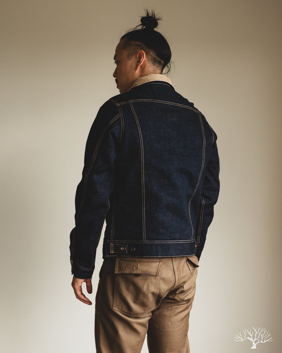 IH-101J-SR - 18oz Selvedge Denim Storm Rider Jacket - Indigo