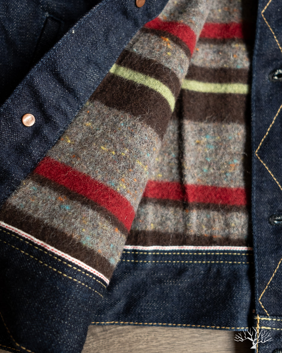 IH-101J-SR - 18oz Selvedge Denim Storm Rider Jacket - Indigo