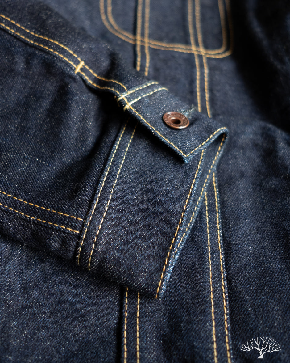 IH-101J-SR - 18oz Selvedge Denim Storm Rider Jacket - Indigo