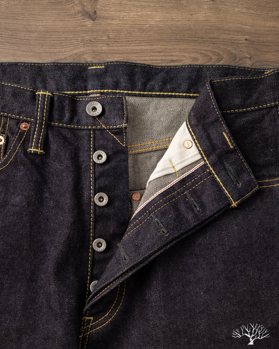 Iron Heart IH-1955S-142 - 14oz Selvedge Denim "1955" Vintage Tapered Cut Jeans - Indigo