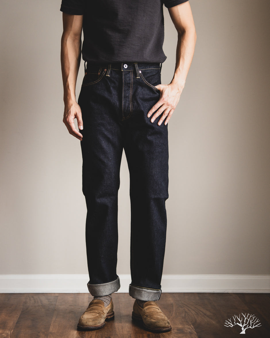 Iron Heart IH-1955S-142 - 14oz Selvedge Denim "1955" Vintage Tapered Cut Jeans - Indigo