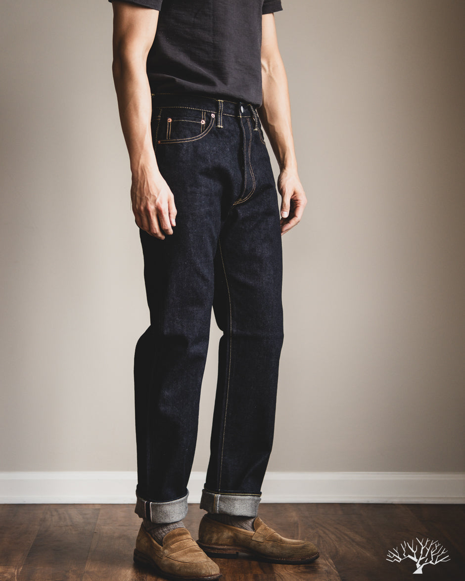 Iron Heart IH-1955S-142 - 14oz Selvedge Denim "1955" Vintage Tapered Cut Jeans - Indigo