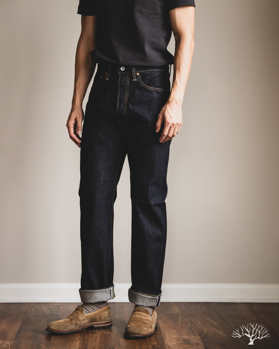 Iron Heart IH-1955S-142 - 14oz Selvedge Denim "1955" Vintage Tapered Cut Jeans - Indigo