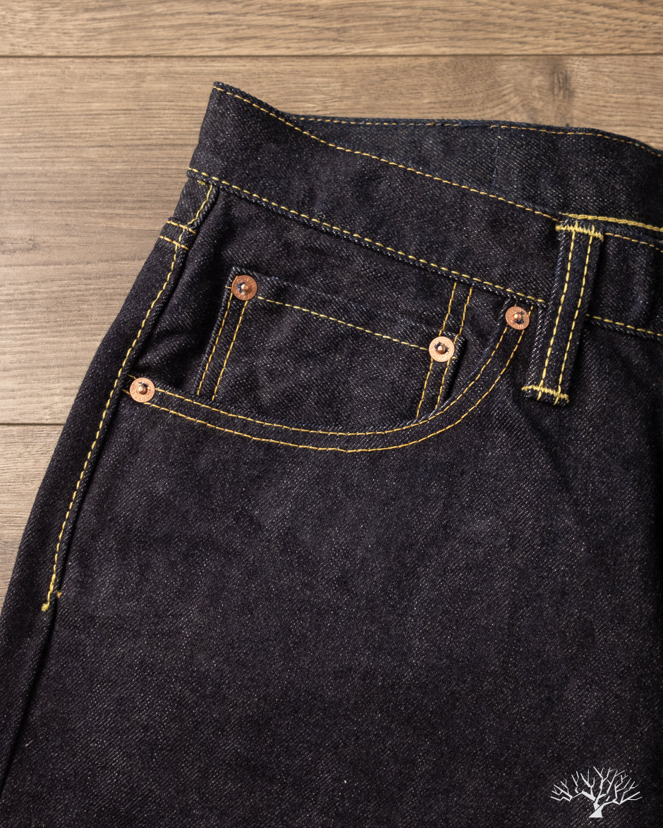 Iron Heart IH-1955S-142 - 14oz Selvedge Denim "1955" Vintage Tapered Cut Jeans - Indigo