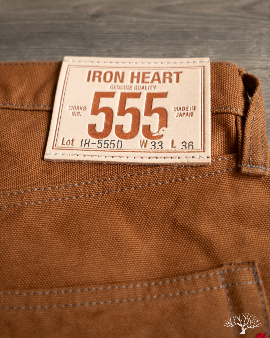 Iron Heart IH-555D - 17oz Duck Super Slim Cut Pants - Brown