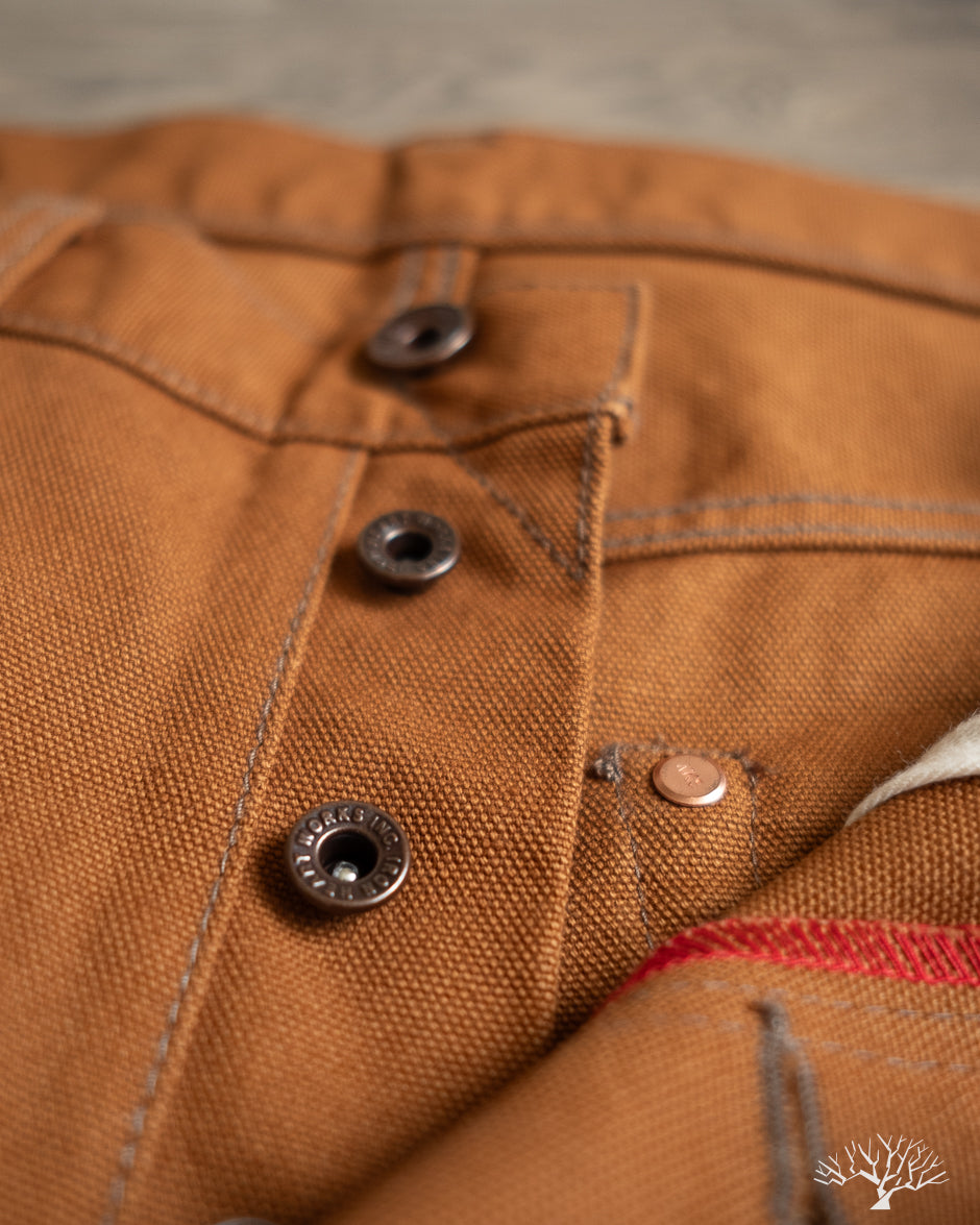 Iron Heart IH-555D - 17oz Duck Super Slim Cut Pants - Brown