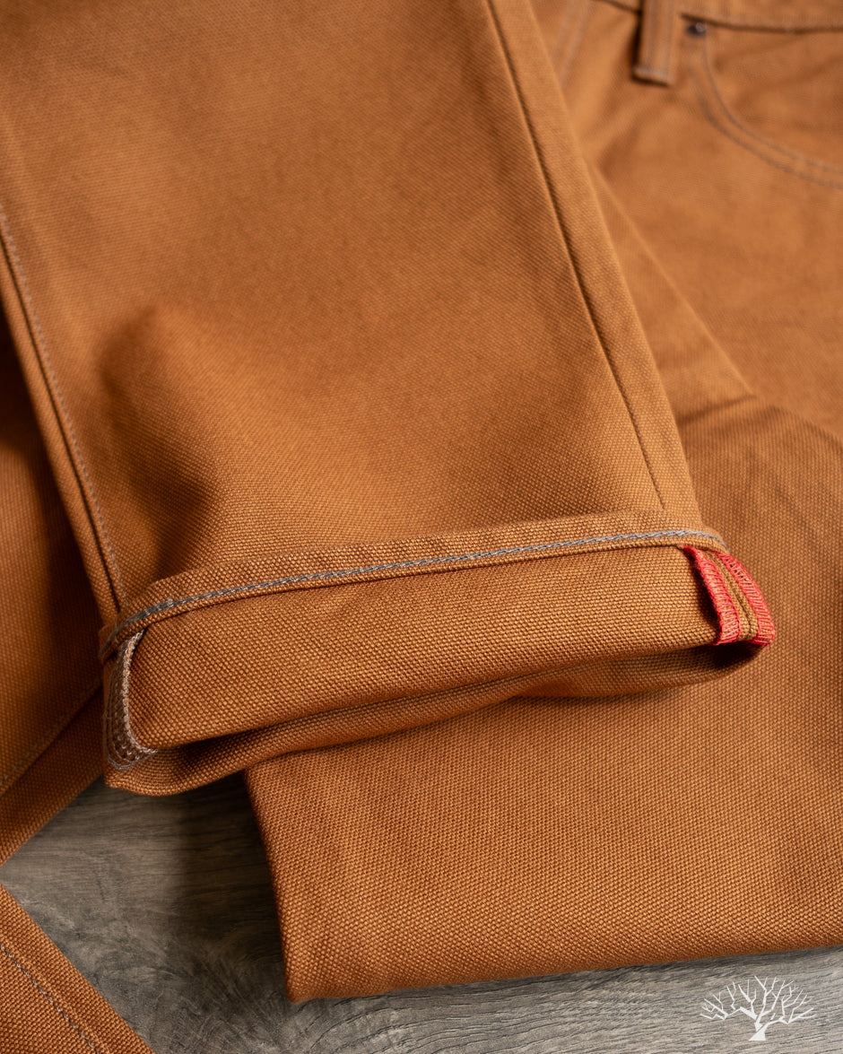 Iron Heart IH-555D - 17oz Duck Super Slim Cut Pants - Brown