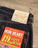 Iron Heart - IH-555S-19L - 19oz Left Hand Twill Selvedge Denim Slim Cut Jeans - Indigo
