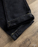 Iron Heart - IH-555S-19Lod - 19oz Left Hand Twill Selvedge Denim Slim Cut Jeans - Indigo Overdyed Black