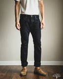 Iron Heart - IH-555S-19Lod - 19oz Left Hand Twill Selvedge Denim Slim Cut Jeans - Indigo Overdyed Black