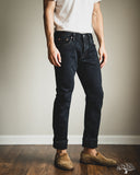 Iron Heart - IH-555S-19Lod - 19oz Left Hand Twill Selvedge Denim Slim Cut Jeans - Indigo Overdyed Black