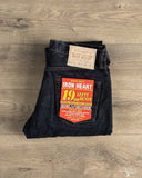 Iron Heart - IH-555S-19Lod - 19oz Left Hand Twill Selvedge Denim Slim Cut Jeans - Indigo Overdyed Black
