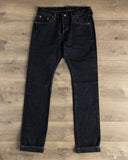 Iron Heart - IH-555S-19Lod - 19oz Left Hand Twill Selvedge Denim Slim Cut Jeans - Indigo Overdyed Black