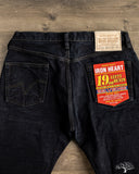 Iron Heart - IH-555S-19Lod - 19oz Left Hand Twill Selvedge Denim Slim Cut Jeans - Indigo Overdyed Black