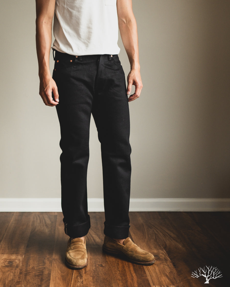 Iron Heart IH-634S-SB - 21oz Selvedge Denim Straight Cut - Superblack (Non-Fade)