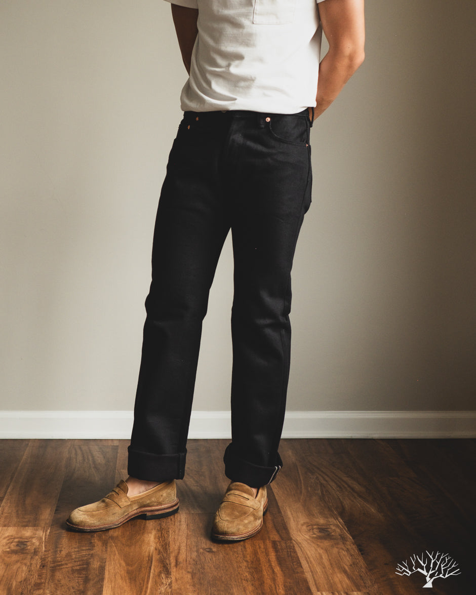 Iron Heart IH-634S-SB - 21oz Selvedge Denim Straight Cut - Superblack (Non-Fade)