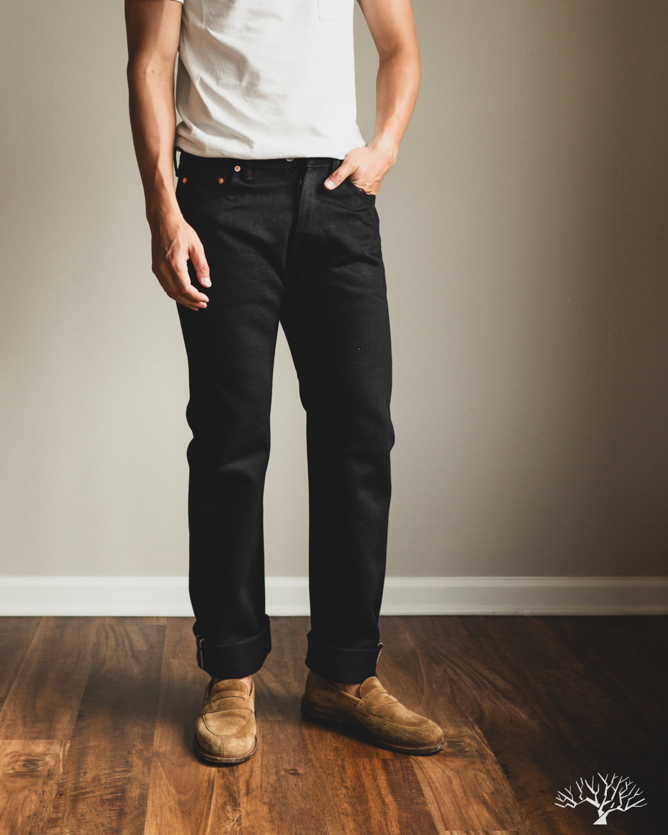Iron Heart IH-634S-SB - 21oz Selvedge Denim Straight Cut - Superblack (Non-Fade)