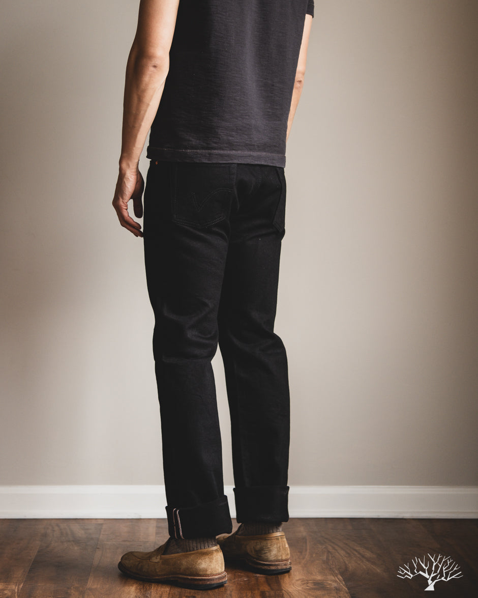 Iron Heart IH-634S-SBG - 21oz Superblack Selvedge Straight Cut Denim (Fades to Grey)