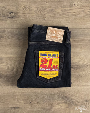 Iron Heart IH-666S-21od - 21oz Overdyed Selvedge Slim Straight Denim