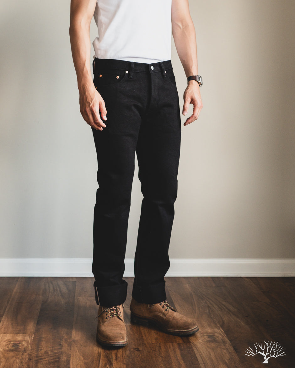 Iron Heart IH-666S-SBG - 21oz Superblack Selvedge Slim Straight Denim (Fades to Grey)