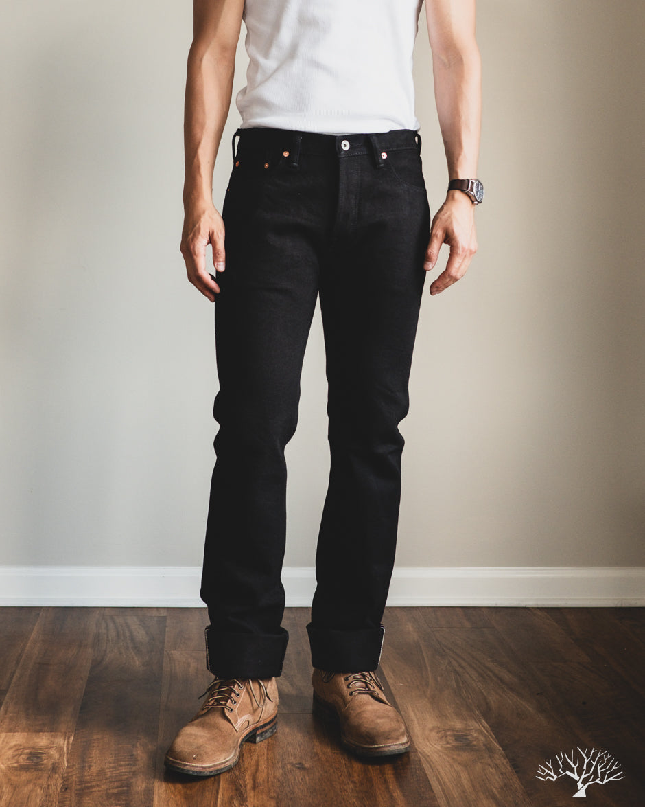 Iron Heart IH-666S-SBG - 21oz Superblack Selvedge Slim Straight Denim (Fades to Grey)
