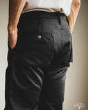 Iron Heart - IH-717-BLK - 9oz Mercerised Selvedge Cotton Straight Cut Chinos - Black