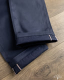 Iron Heart - IH-717-NAV - 9oz Mercerised Selvedge Cotton Straight Cut Chinos - Navy